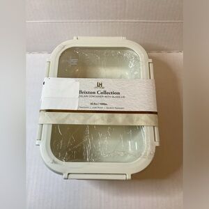 Brixton Porcelain Container With Glass Lid 33.5 Oz/100 ml